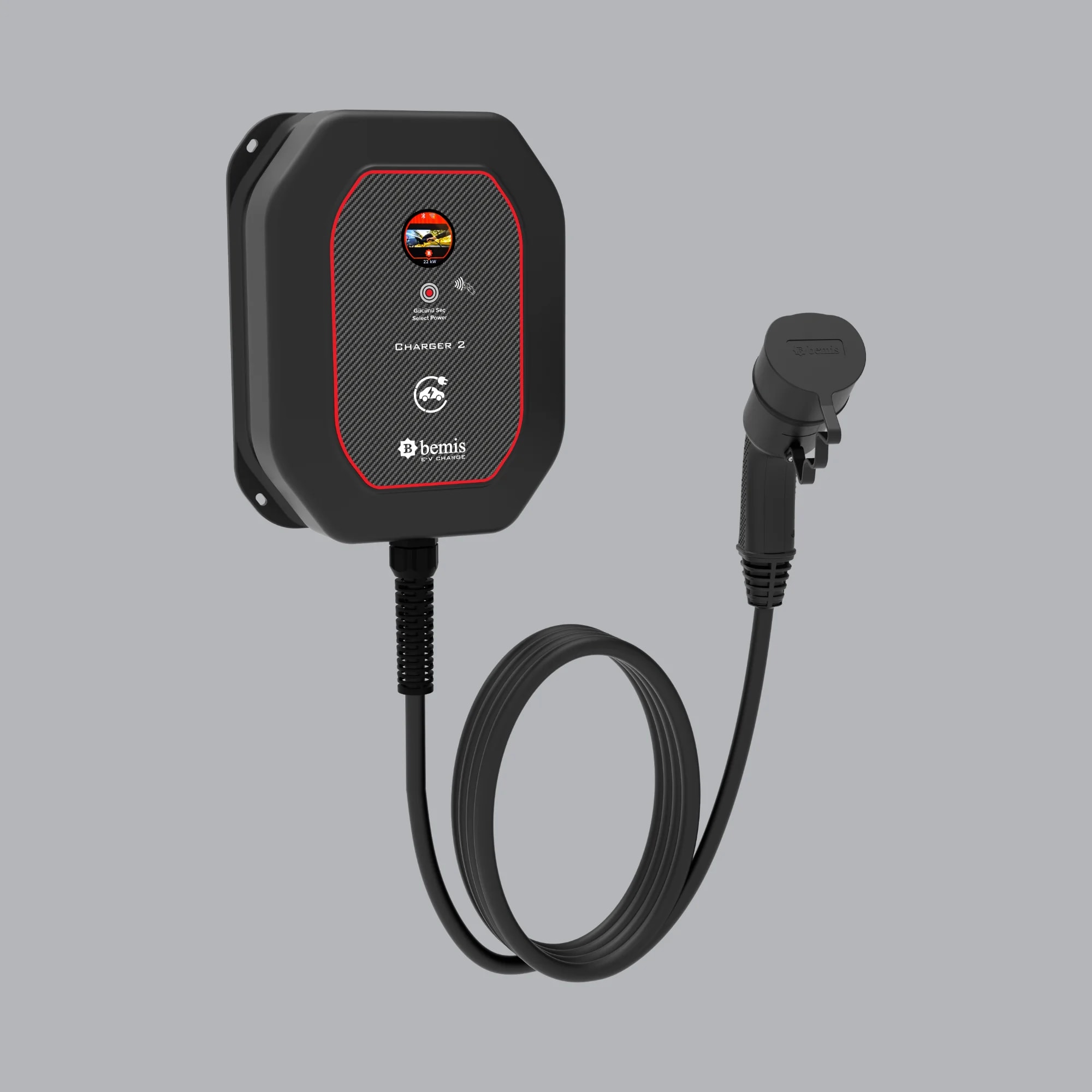 Bemis Charger 2 22 kW Ev Tipi Şarj İstasyonu (Wallbox)