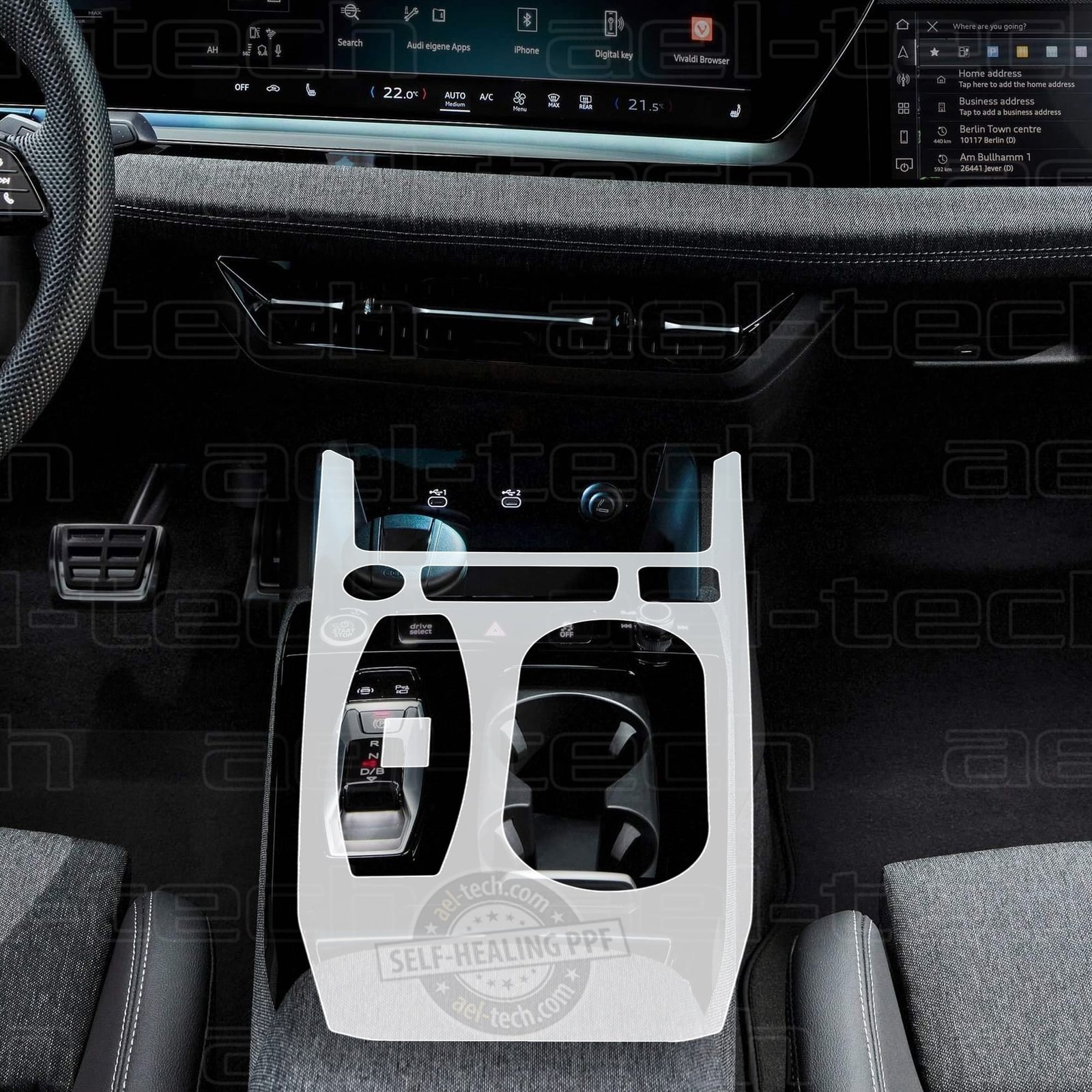 AudiA5Vites-Etrafitpu-copy.jpg Hyundai Ioniq 5 2021-2025 Uyumlu 12,3 İnç Dijital Gösterge ve Navigasyon 9H Nano Ekran Koruyucu - Görsel 1