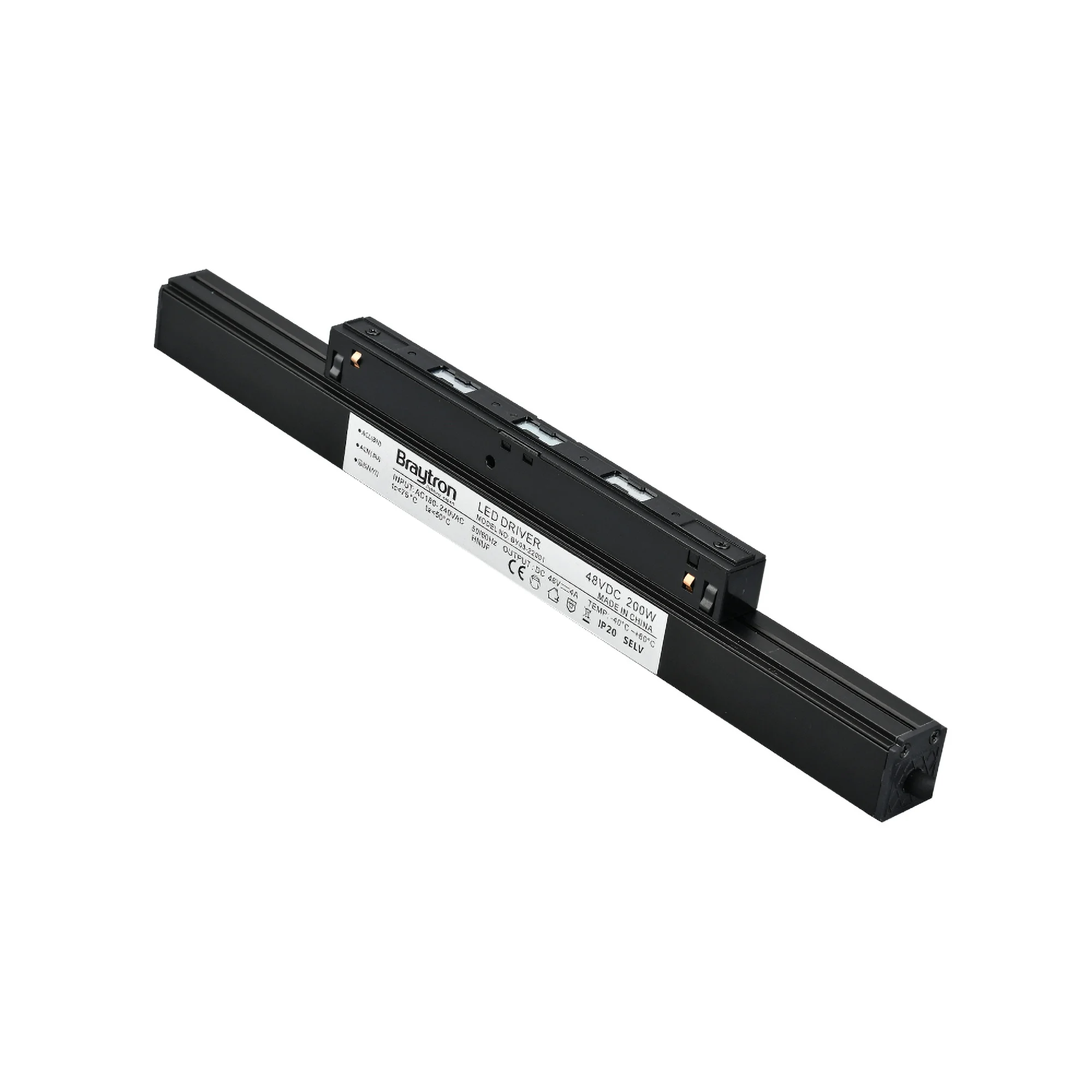 BY03-21001-1 Braytron 48V LED driver güç kaynağı, magnet ray sistemi için, siyah — 100W · 2 Amper · PC Gövde