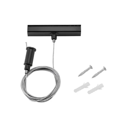 Braytron M20A magnet ray askı takımı, sabitleme laması ve sonlama kapağı — SR01 Askı Takımı (Krom)