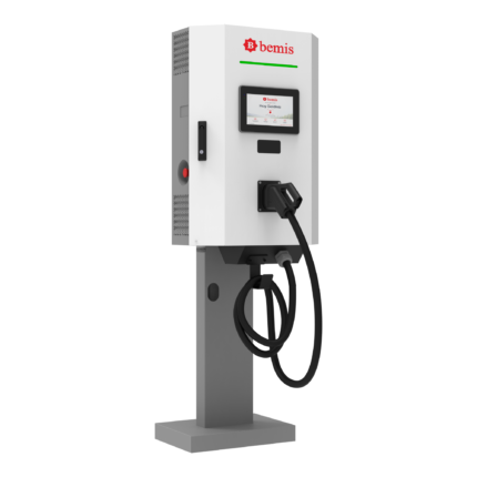 Bemis 40 kW DC hızlı şarj istasyonu, tek CCS2 soketli, duvar ve direk tipi montaj seçenekleri