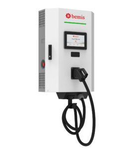 Bemis 40 kW DC hızlı şarj istasyonu, tek CCS2 soketli, duvar ve direk tipi montaj seçenekleri - 2