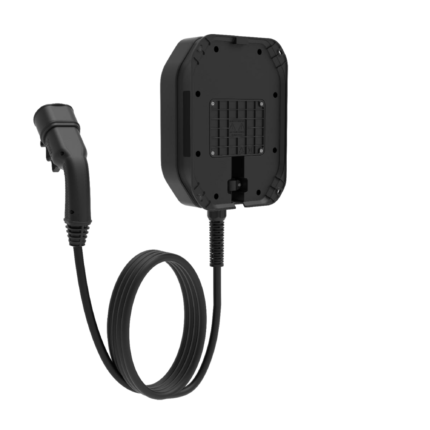 Bemis Charger 2 ev tipi elektrikli araç şarj istasyonu, trifaze, 5 metre Type 2 kablolu siyah gövde - 2