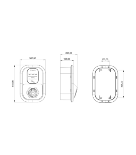Bemis Charger Plus 2 pano prizli akıllı şarj istasyonu, 4-22 kW ayarlanabilir, cihaz üzerinde Type 2 soket - 2