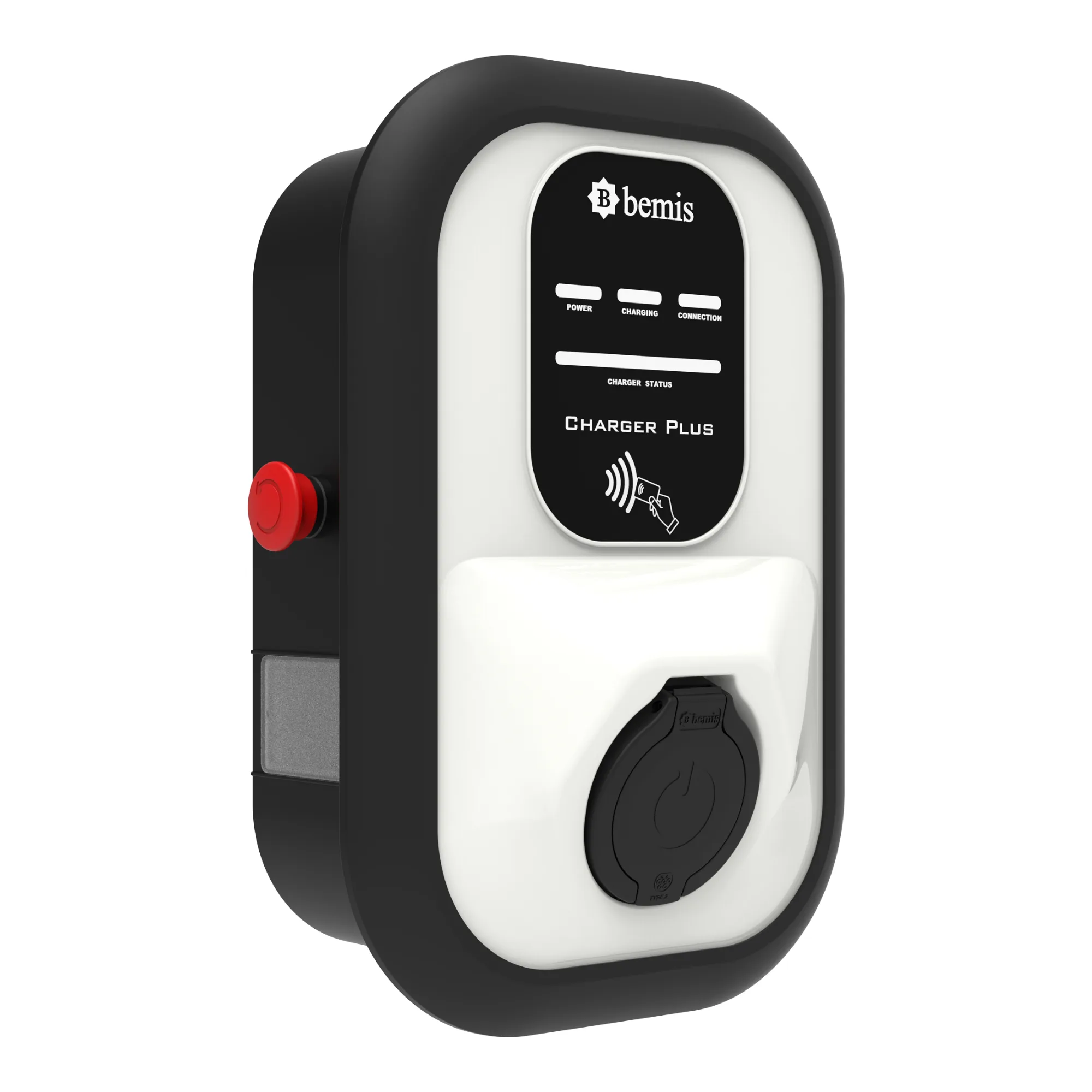 Bemis Charger Plus 2 pano prizli akıllı şarj istasyonu, 4-22 kW ayarlanabilir, cihaz üzerinde Type 2 soket