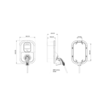 Bemis Charger Pro 2 kablolu ticari şarj istasyonu, OCPP 1.6J, renkli LCD ekran, 5 metre entegre Type 2 kablolu - 2